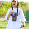 Cross-border mobile phone bag, women's crossbody 2025 new style mini walking bag, mobile phone cloth bag, vertical coin purse details Picture